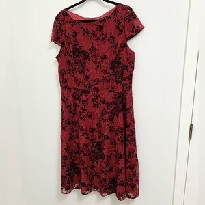 Y2k Floral Whimsigoth Dark Fairy Lace Overlay Midi Dress 16